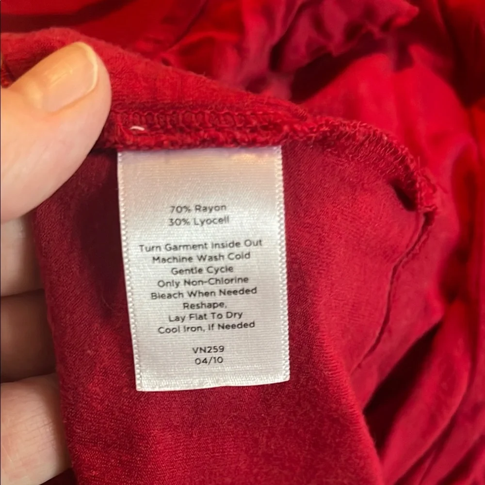 Talbots Red Ruffled Shirt - Picture 4 of 4